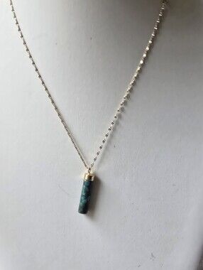 Brayden Studio Necklace with Turquoise Cylinder Pendant